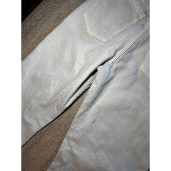 KHAITE Danielle Straight-Leg Jeans in Cream Ivory Size 27 - Picture 12 of 12